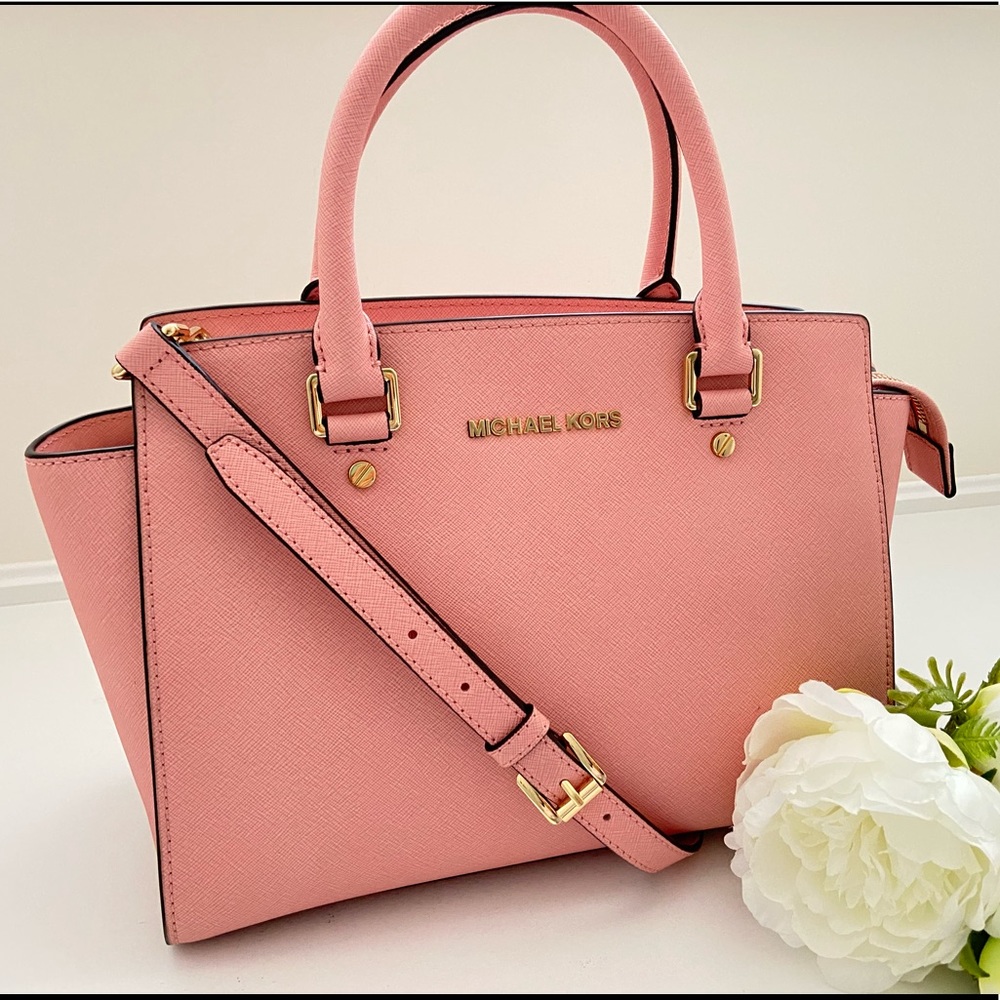 Michael Kors Selma Tote pale pink purse - Picture 2 of 8